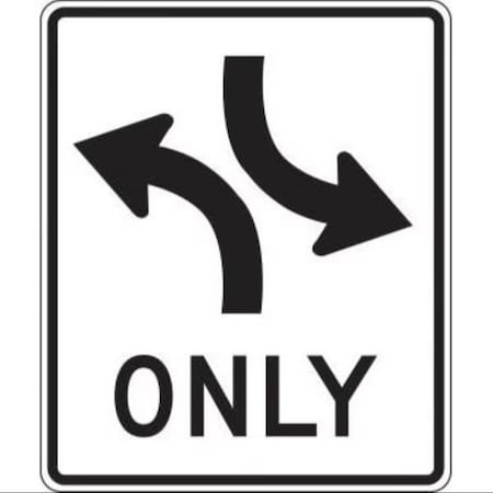 Accuform LANE GUIDANCE SIGN TWOWAY LEFT TURN FRR660DP FRR660DP